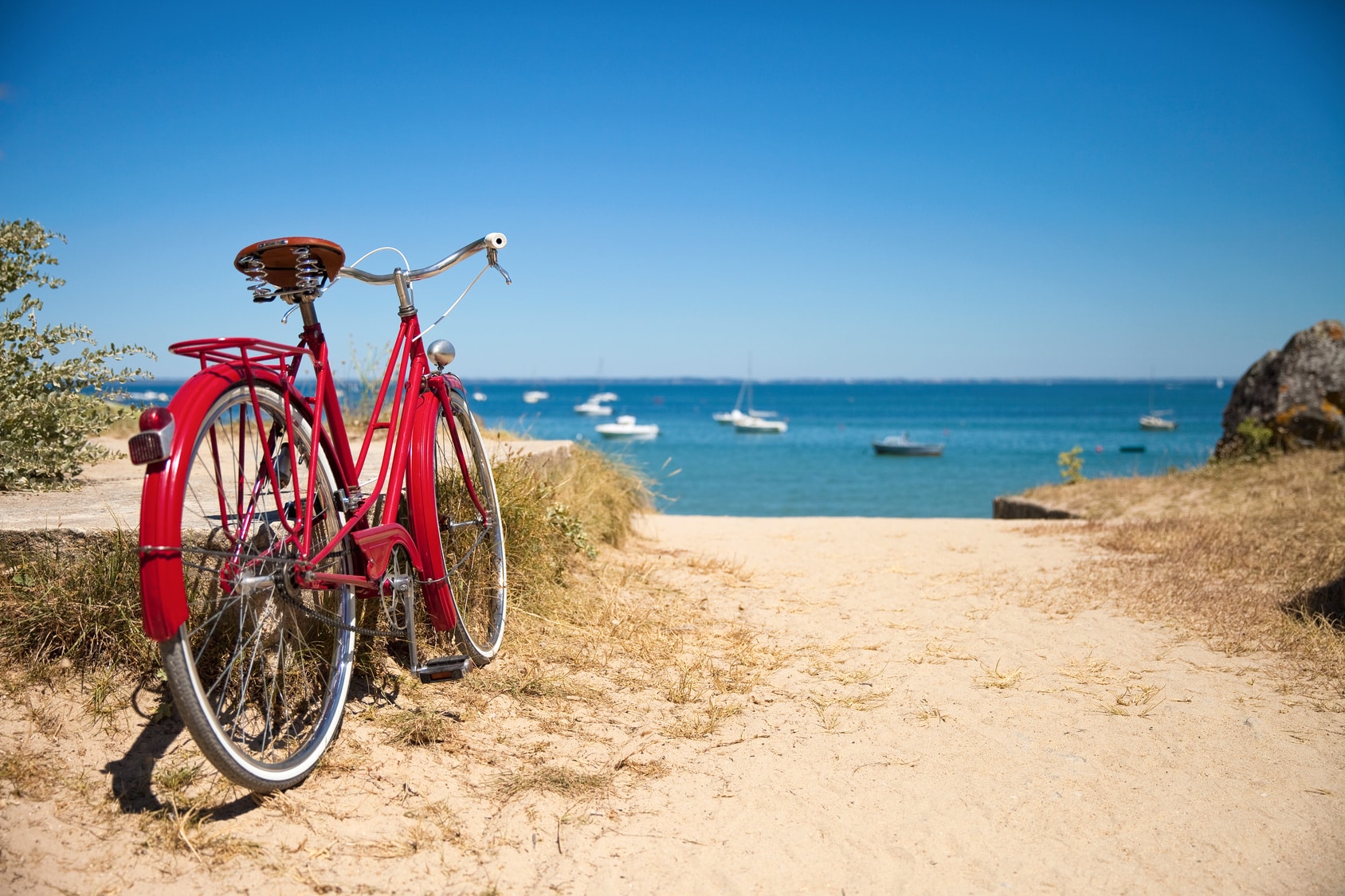 Vélo au bord de la mer dans le Finistère sud - Camping de Kersentic à Fouesnant