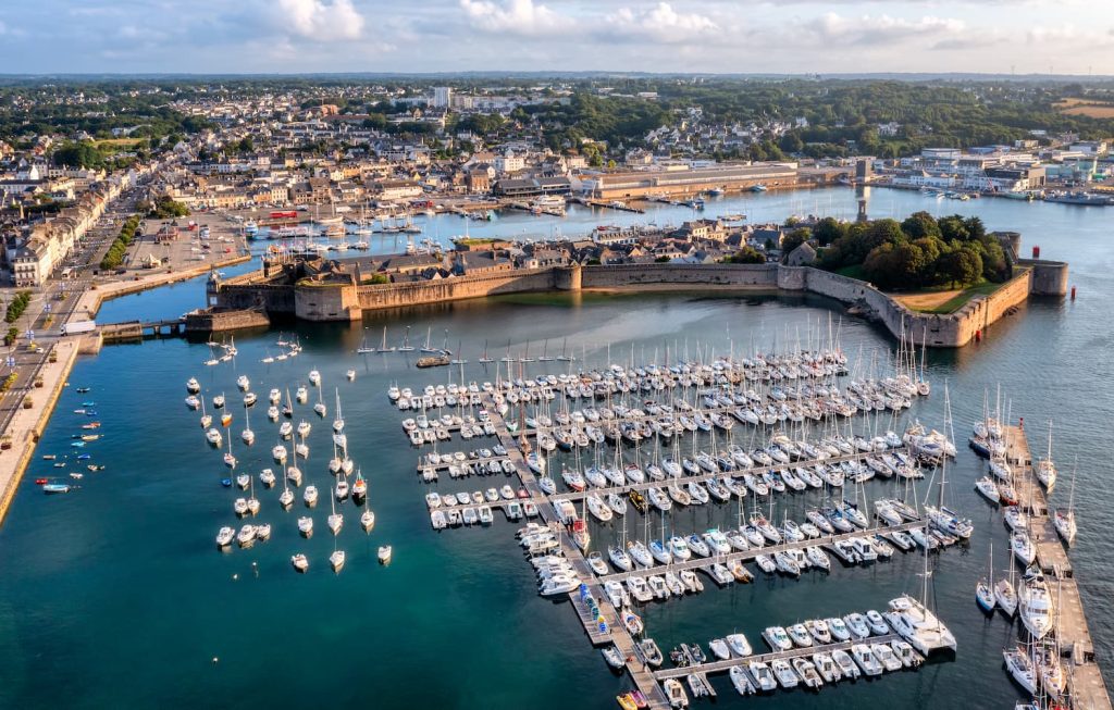 Vue aérienne de Concarnau - Camping de Kersentic en Finistere sud